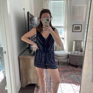Urban Outfitters Bandana Patterned Romper